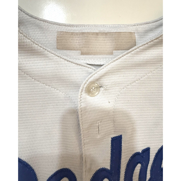 Los Angeles Dodgers Jersey Men Medium White MLB Baseball Jackie Robinson 42- Y2K - Picture 7 of 9